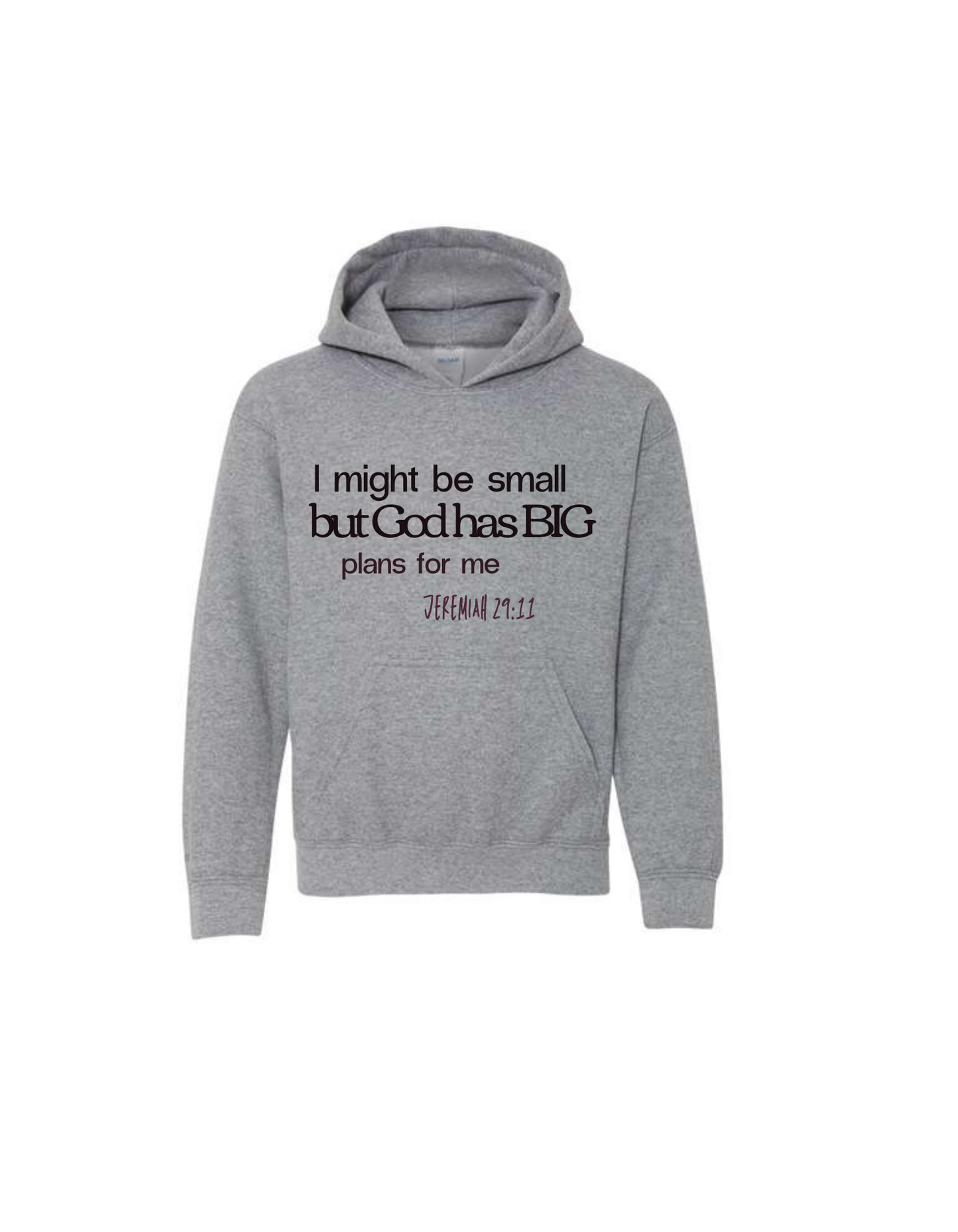 I Might Be Small But God Has Big Plans For Me/hUnisex Youth Hoodie and T-Shirt