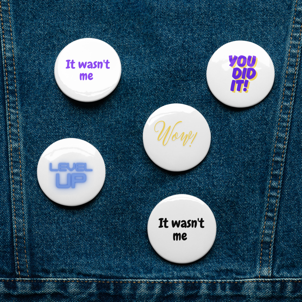 Fun Set of 5 pin buttons