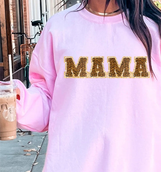 Women’s MAMA Cheetah Print T-Shirt