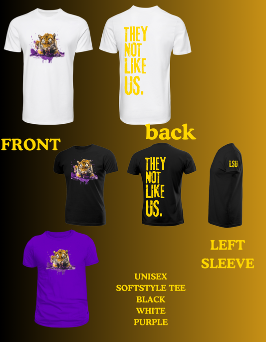 LSU Tigers. They Not Like Us Unisex Softstyle T-Shirt.