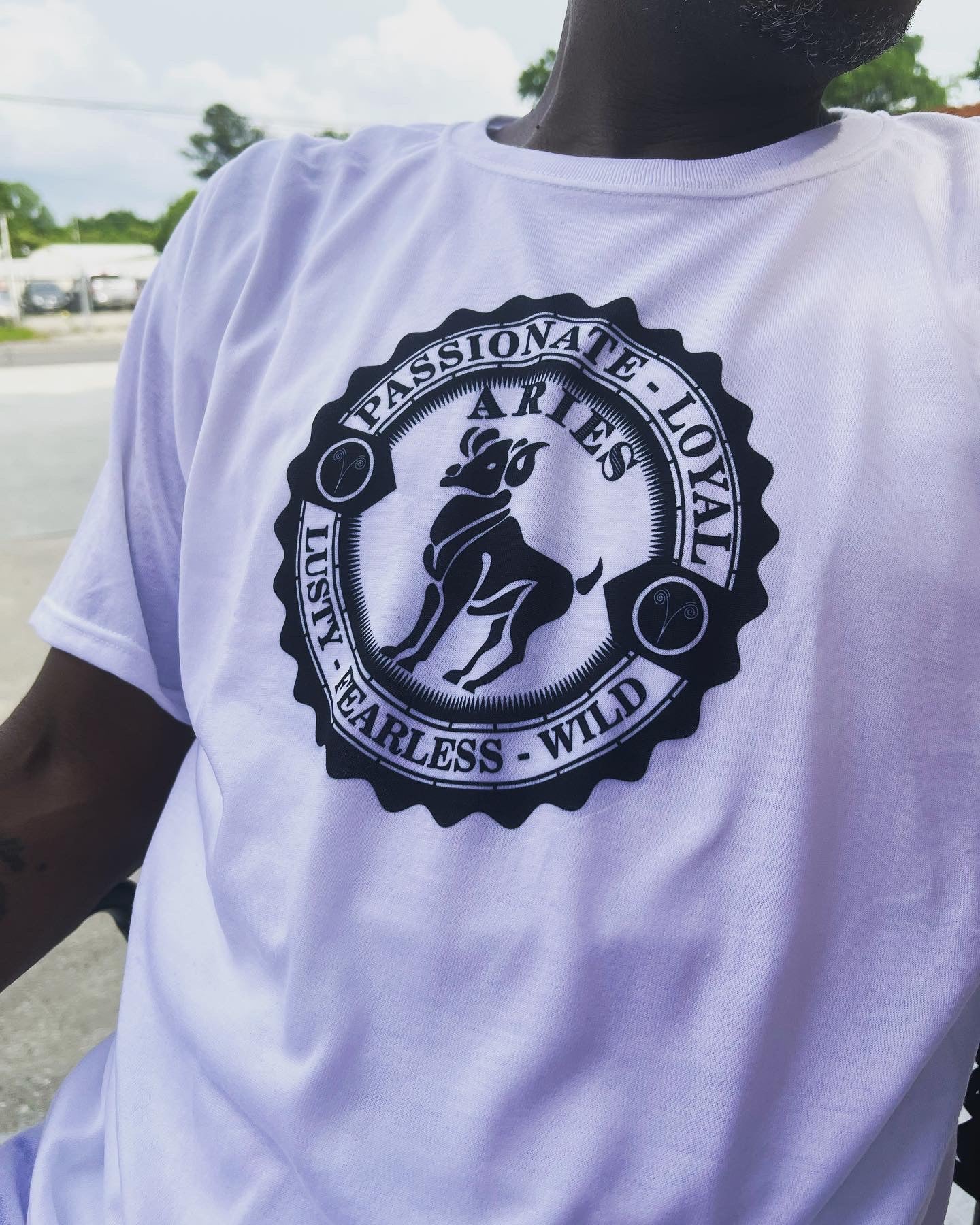 Unisex Black Medallion Zodiac Tee