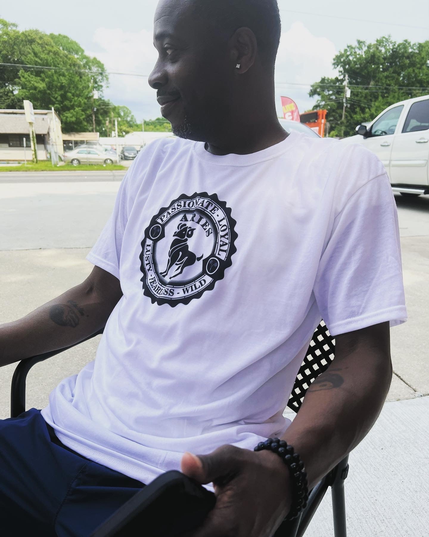 Unisex Black Medallion Zodiac Tee