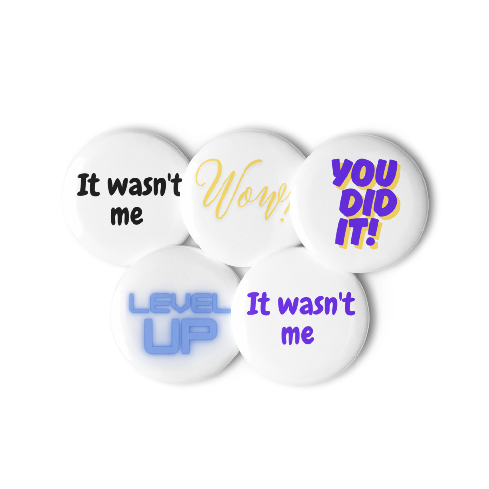 Fun Set of 5 pin buttons