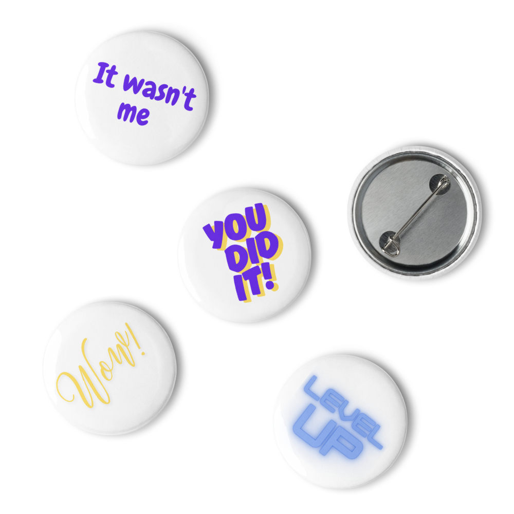 Fun Set of 5 pin buttons