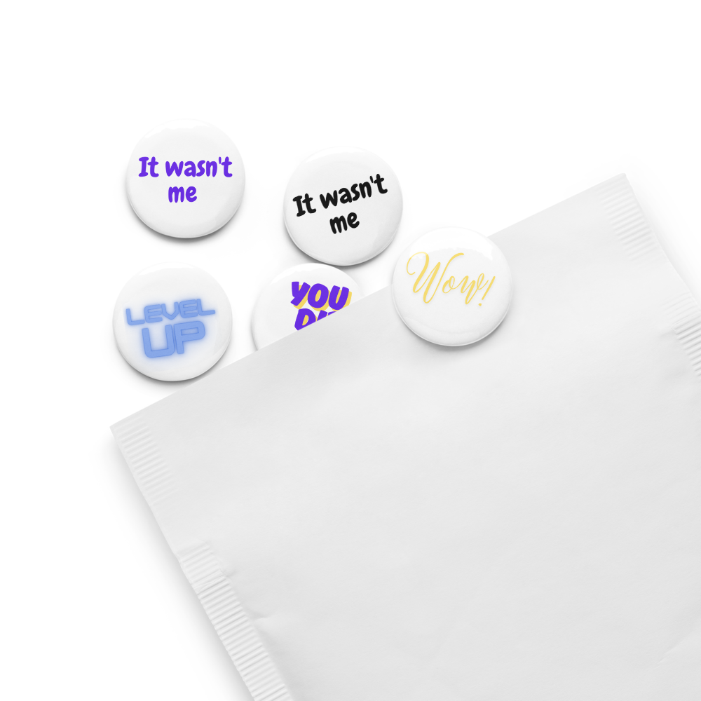 Fun Set of 5 pin buttons