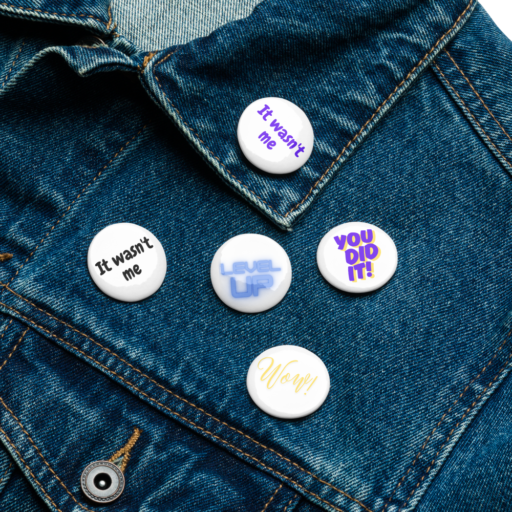 Fun Set of 5 pin buttons