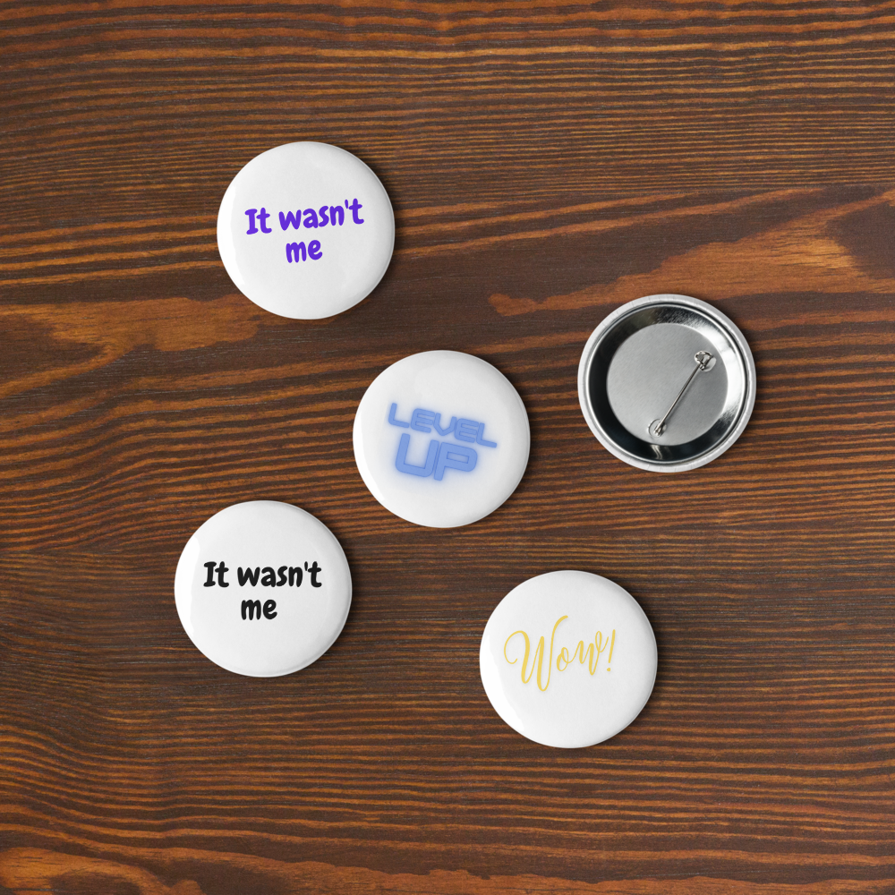Fun Set of 5 pin buttons