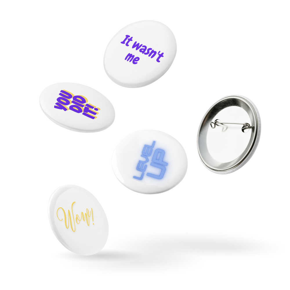 Fun Set of 5 pin buttons