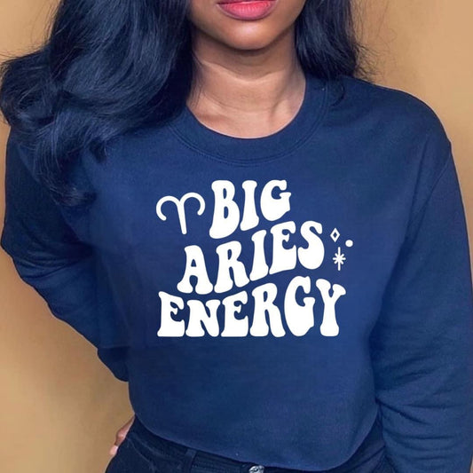 Big Aries Energy Tee or Crop Top